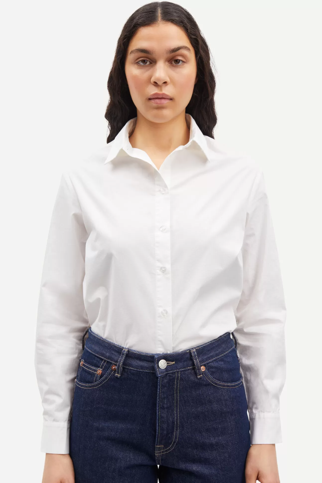 Chemises et chemisiers-Femme Samsøe Samsøe Samadisoni shirt 15090 WHITE