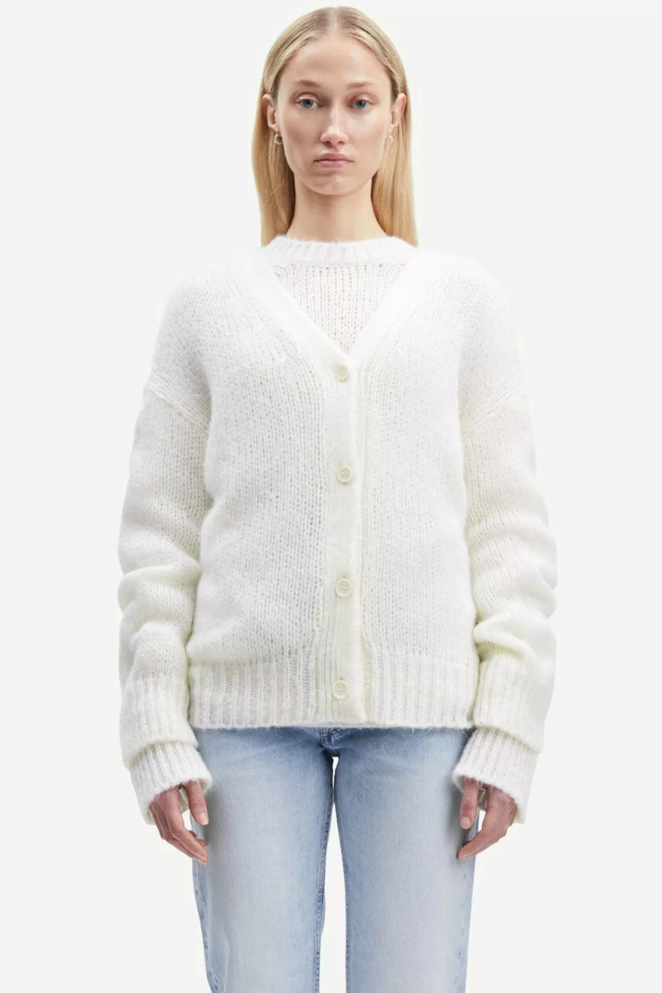 Pulls-Femme Samsøe Samsøe Sarah cardigan 14943 WHITE