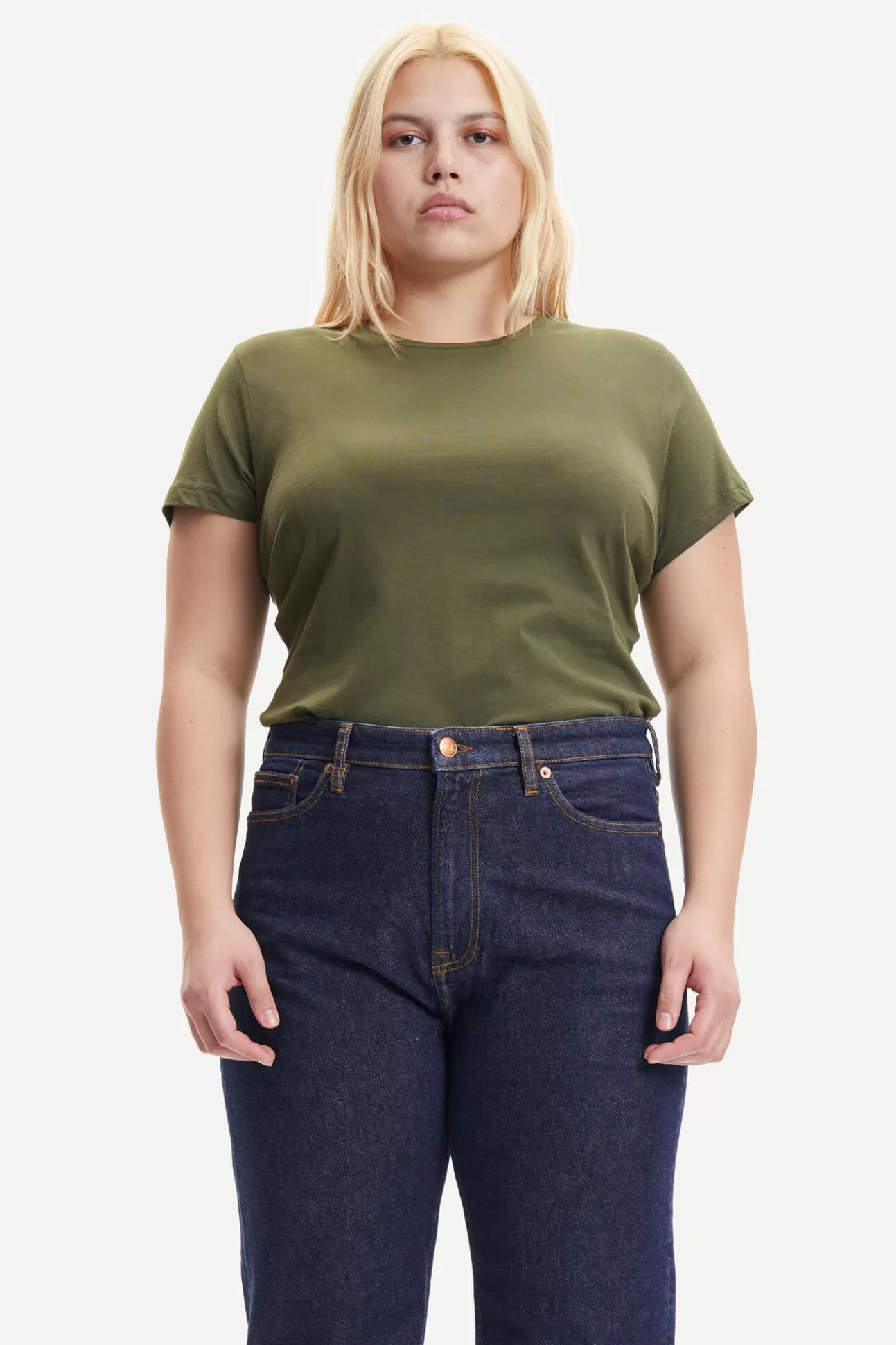 T-shirts et hauts-Femme Samsøe Samsøe Solly tee solid 205 DEEP DEPTHS