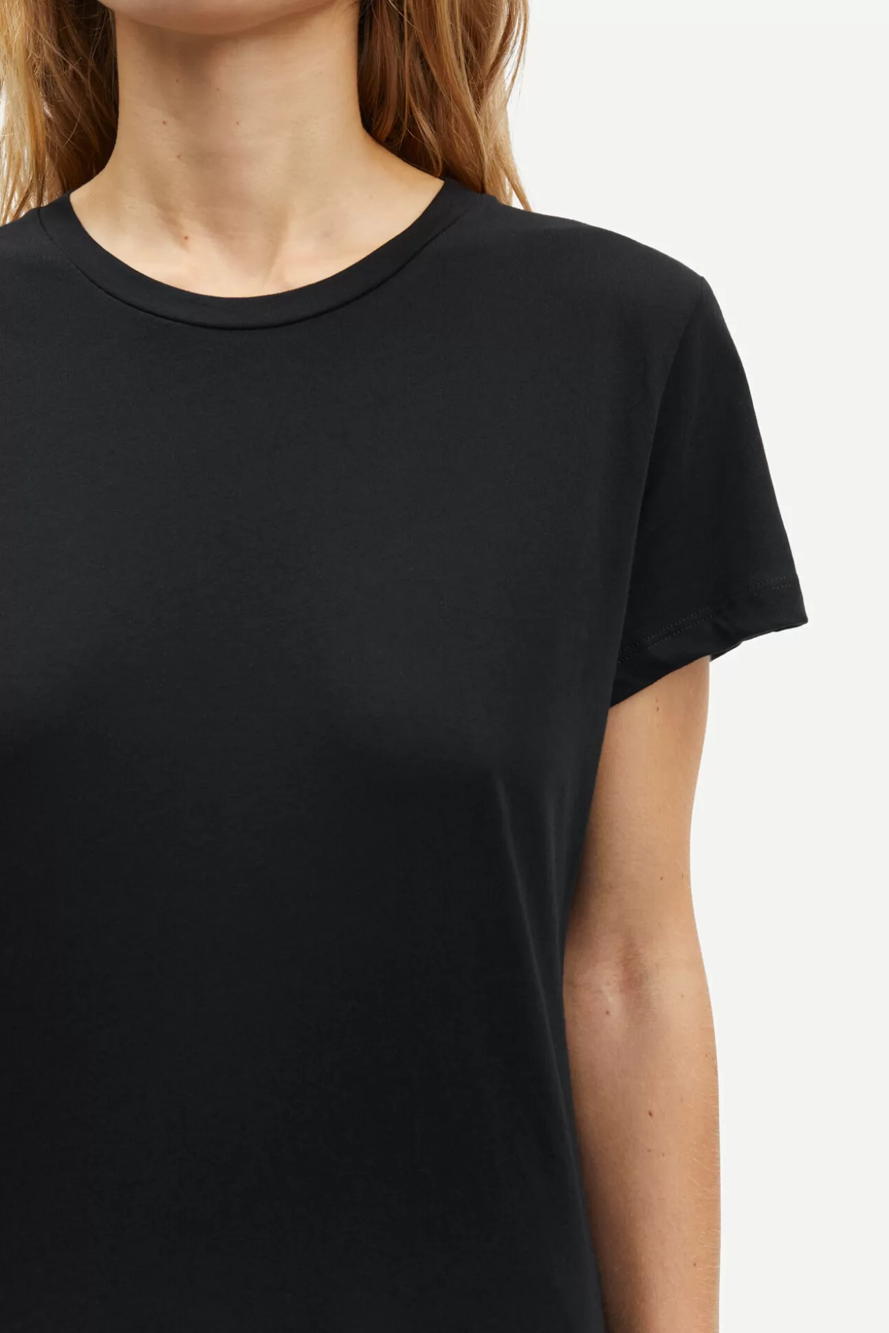 T-shirts et hauts-Femme Samsøe Samsøe Solly tee solid 205 Black