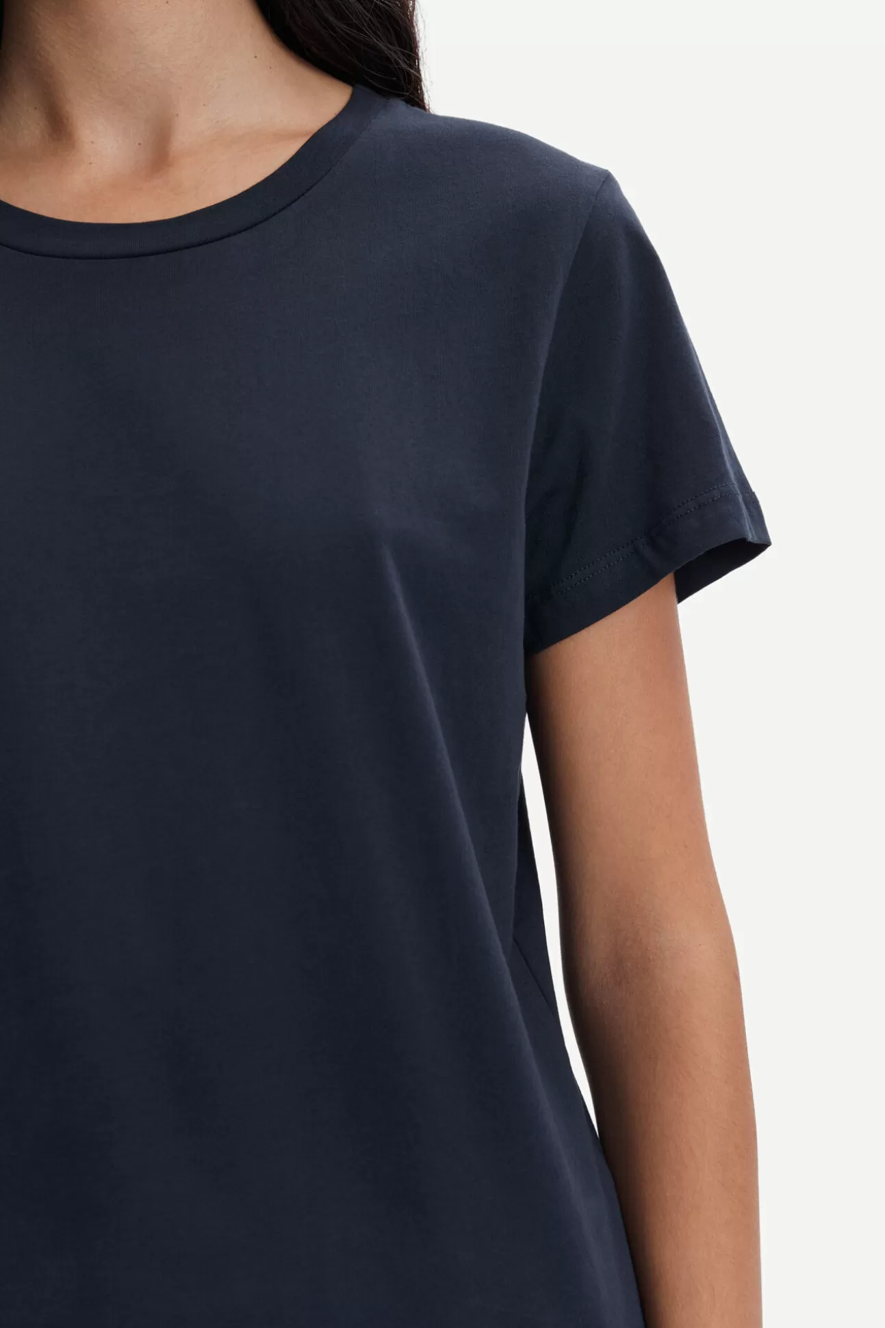 T-shirts et hauts-Femme Samsøe Samsøe Solly tee solid 205 Sky Captain