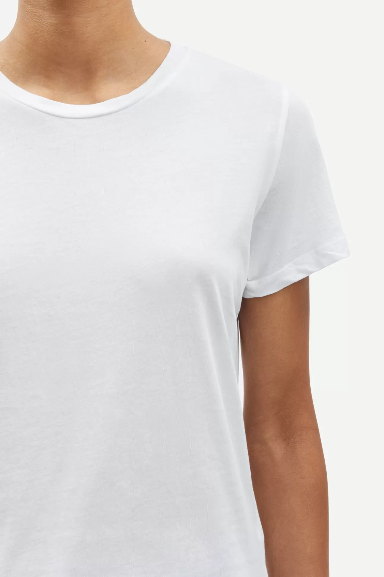 T-shirts et hauts-Femme Samsøe Samsøe Solly tee solid 205 WHITE