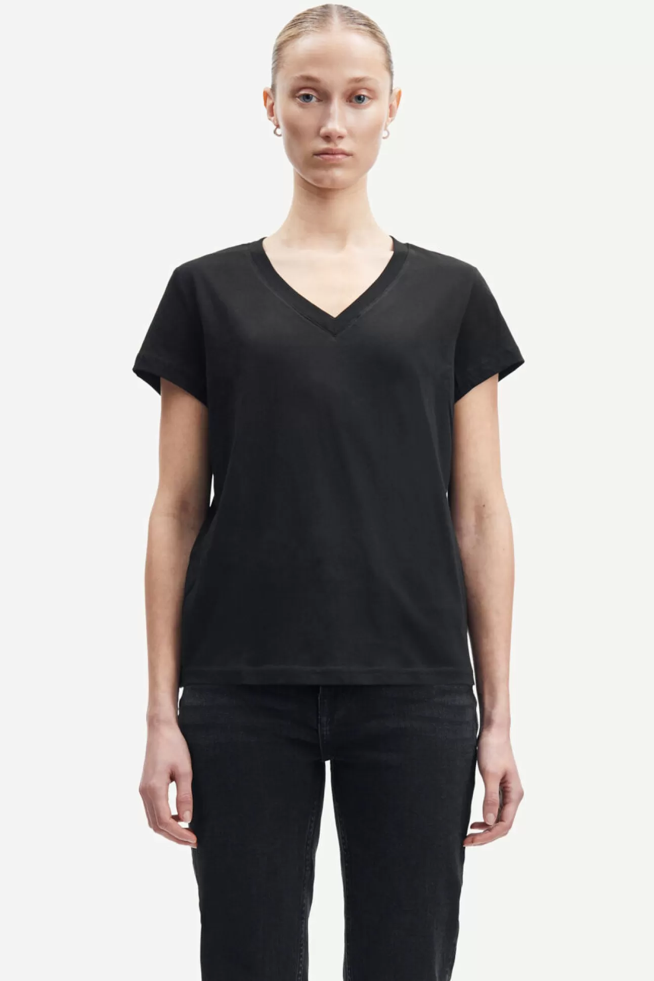 T-shirts et hauts-Femme Samsøe Samsøe Solly v-n t-shirt 205 Black