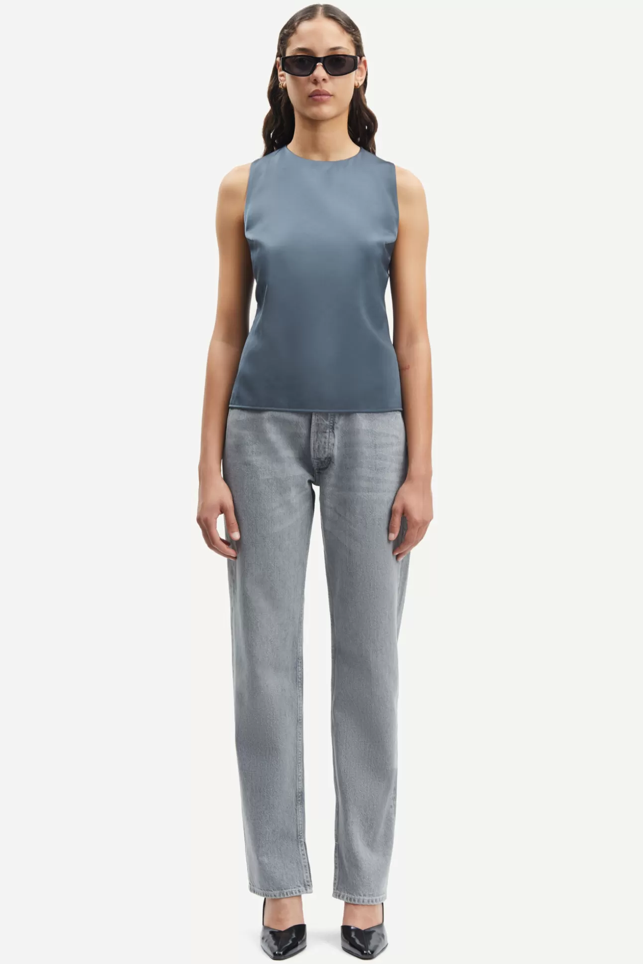 Jeans-Femme Samsøe Samsøe Susan jeans split 15061 Mist