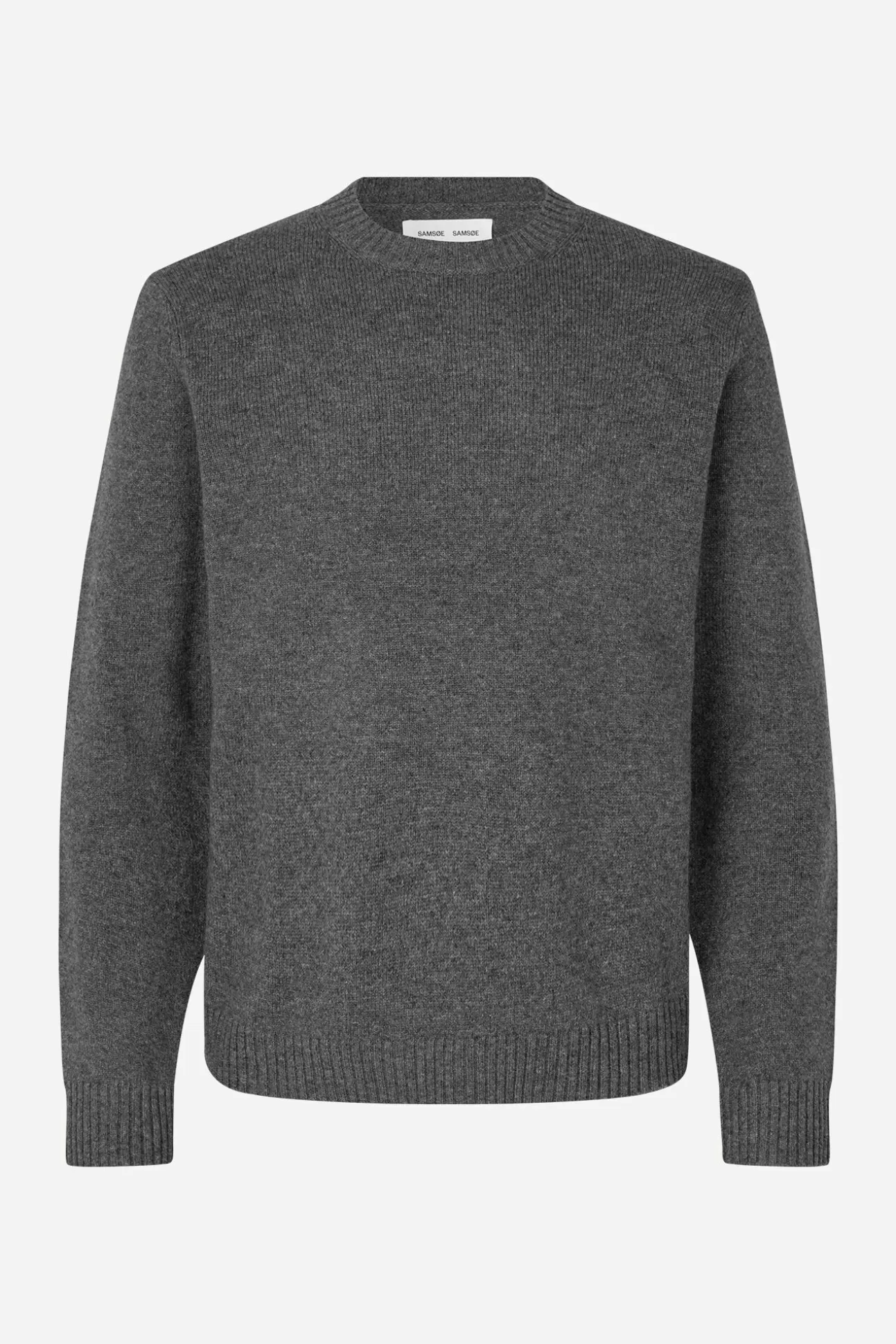 Pulls-Homme Samsøe Samsøe Sylli crew neck 132 Dark Grey Mel.