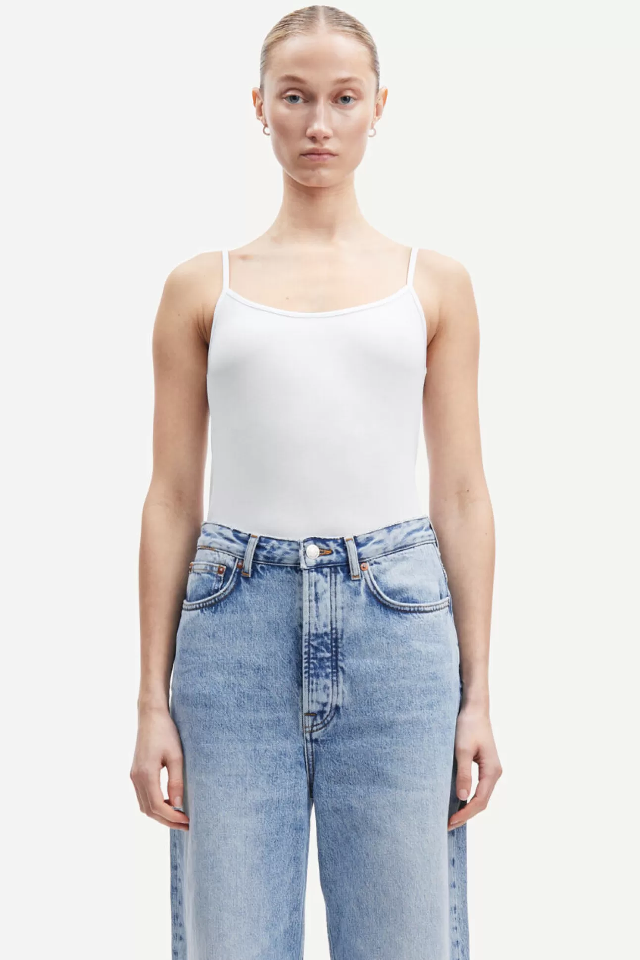 T-shirts et hauts-Femme Samsøe Samsøe Talla strap top 265 WHITE