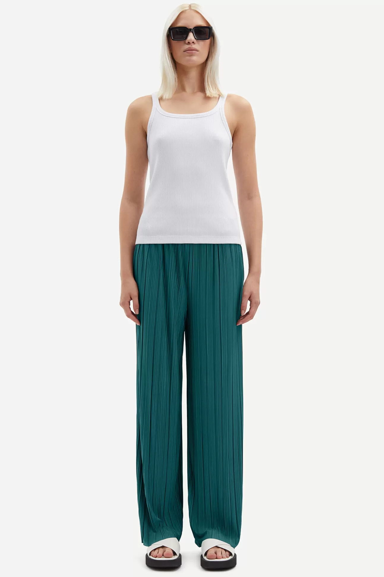 Pantalons-Femme Samsøe Samsøe Uma trousers 10167 Atlantic Deep